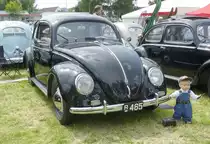 =VW Käfer steht auf dem Ausstellungsgelände in Bad Camberg anl. LOTTERMANN-Bullitreffen im Juni 2019