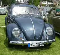 =VW Käfer steht auf dem Ausstellungsgelände in Bad Camberg anl. LOTTERMANN-Bullitreffen im Juni 2019
