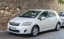 Toyota Auris Hybrid. Aufnahme: Septeber, 2019 Pécs Ungarn.. 