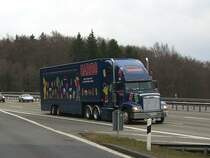 Haribo-Showtruck am 22.3.2009 auf der A 3 bei Limburg