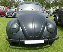 =VW Brezelkäfer, steht auf dem Ausstellungsgelände in Bad Camberg anl. LOTTERMANN-Bullitreffen im Juni 2019