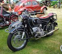 =BMW R 60/2, Bj. 1969, 30 PS mit Steib-Seitenwagen, ausgestellt bei der Oldtimerveranstaltung in Gudensberg im Juni 2019