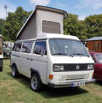 =VW T 3, ausgestellt bei der Oldtimerveranstaltung in Gudensberg im Juni 2019