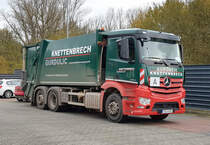 =MB Müllentsorgungsfahrzeug des Entsorgers KNETTENBRECH GURDULIC, 11-2019 