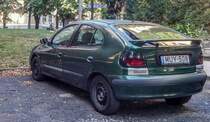 Rückansicht: Renault Mégane I, gesehen in September, 2019, Pécs (Ungarn).