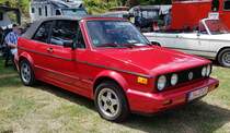 =Golf Cabrio, gesehen auf dem Ausstellungsgelände in Gudensberg im Juni 2019