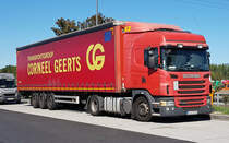 =Scania G 400-Sattelzug von CORNEEL GEERTS rastet im September 2019 an der A 3