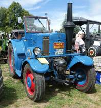=Lanz D 9506 Schnellläufer, Bj. 1949, 45 PS, steht auf dem Ausstellungsgelände in Gudensberg im Juni 2019