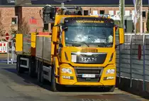 MAN Hängerzug  Janssen  mit Bordkran in Euskirchen - 13.01.2020