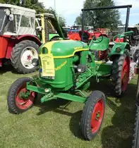 =Deutz F 1 L 612/53-I, Bj. 1956, 11 PS, steht auf dem Ausstellungsgelände in Gudensberg im Juni 2019