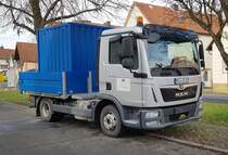 MAN TGL steht im Dezember 2019 in Langenleiten