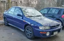 Subaru Impreza Mk1, fotografiert in Pécs (Ungarn), Januar, 2020.
