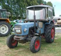 =Eicher steht bei der Oldtimerausstellung in Gudensberg im Juni 2019