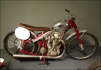 Rennmotorrad Jawa 500 OHV 1946, Sonderausstellung Jawa in Nationales Technisches Museum Prag am 8.1.2020