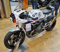 Basis: BMW R nine T Racer. Neuaufbau mit Extras für die Rennstrecke. Foto: BMT (Berliner Motorrad Tage) Febr. 2020 