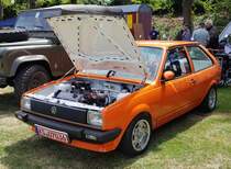 =VW Polo, gesehen bei der Oldtimerausstellung in Gudensberg im Juni 2019