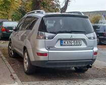 Mitsubishi Outlander Rückansicht (Oktober, 2019, Pécs, Ungarn).