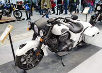 Indian Springfield Darkhorse. 95PS (70kW). Foto: BMT (Berliner Motorrad Tage) Febr. 2020
