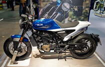 Husqarna Vitpilen 701. Einzylinder-Motor mit 692,7ccm und 75PS (55kW) bei 8500U/min. Foto: BMT (Berliner Motorrad Tage) Febr. 2020