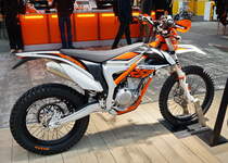 KTM Freeride 250F. Einzylinder-Motor mit 249,91ccm. Foto: BMT (Berliner Motorrad Tage) Febr. 2020