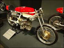 Rennmotorrad Jawa 125 Typ 670 -1966, Zweitakt-Zweizylinder,28HP, Sonderausstellung Jawa in Nationales Technisches Museum Prag am 8.1.2020