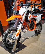 KTM 50 SX. Einzylinder-Zweitakt-Motor mit 49ccm. Foto: BMT (Berliner Motorrad Tage) Febr. 2020 
