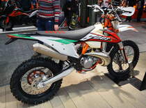 KTM 300 EXC TPI Six Days. Einzylinder-Zweitakt-Motor mit 293,2ccm. Foto: BMT (Berliner Motorrad Tage) Febr. 2020