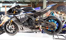 Yamaha YZF-R1 GYTR. Ein Racer ausschließlich für die Rennstrecke. Insgesamt wurden nur 20 Exemplare (?) gebaut. Ohne Straßenzulassung. Foto: BMT (Berliner Motorrad Tage) Febr. 2020