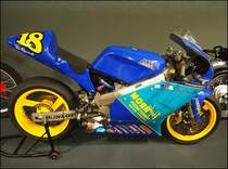 Rennmotorrad Mali Jawa Supermoto - 1989, Triple OHC Viertakt-Einzylinder, Sonderausstellung Jawa in Nationales Technisches Museum Prag am 8.1.2020