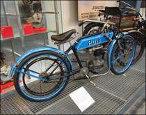Puch 2HP, 255ccm,1,5 HP,55km/st,  Baujahre 1911, Nationales Technisches Museum Prag am 8.1.2020.