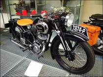 Ogar 250, 247ccm, 10 HP, 100km/st, Baujahre 1937, Nationales Technisches Museum Prag am 8.1.2020.