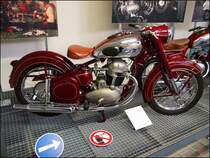 Jawa 500 OHC typ 15/01, Baujahre 1954. 26HP, 145km/st. Nationales Technisches Museum Prag am 8.1.2020