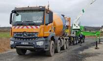 =MB Arocs steht zur Betonanlieferung in Petersberg, 12-2019