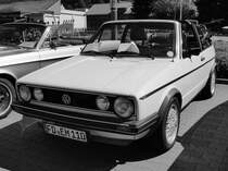 =VW Golf Cabrio, gesehen bei der Oldtimerveranstaltung der  Alten Zylinder  in Hilders, Juni 2019