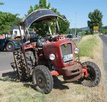 =Güldner G 30 steht auf dem Ausstellungsgelände bei der Oldtimerveranstaltung der  Alten Zylinder  in Hilders, Juni 2019