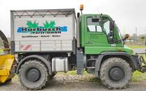 =Unimog U 400 von HARBUSCH-Forst steht im Oktober 2019 in Petersberg-Marbach