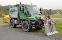 =Unimog U 400 von HARBUSCH-Forst steht im Oktober 2019 in Petersberg-Marbach