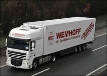 DAF XF105.460  SuperSpaceCab  der WEMHOFF Internationale Spedition&Transporte. (24.03.2009)