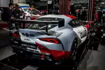 GR Toyota Supra GT4 Concept fogorafiert auf dem genfer Autosalon in 2019.