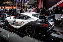 GR Toyota Supra GT4 Concept fogorafiert auf dem genfer Autosalon in 2019.