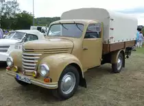 =Framo mit Planenaufbau steht beim Oldtimertreffen in Ostheim, 07-2019