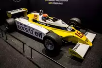 Renault Formel 1 Rennwagen aus den 80ern, ausgestellt auf dem Autosalon Genf, 2019.