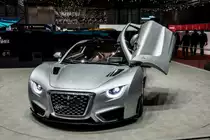Hispano Suiza Carmen, ausgestellt auf dem Autosalon Genf, 2019.