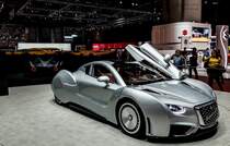 Hispano Suiza Carmen, ausgestellt auf dem Autosalon Genf, 2019.