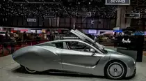 Hispano Suiza Carmen (Seitenansicht), ausgestellt auf dem Autosalon Genf, 2019.