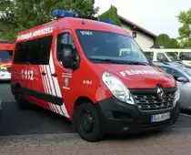 =Renault Master der Feuerwehr Stadt Schlüchtern Stadtteil HOHENZELL steht in Hünfeld anl. der Hessischen Feuerwehrleistungsübung 2019, 09-2019