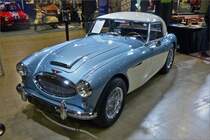 Austin Healey 3000 BT 7 MK II, 6 Zyl, 2912 ccm, 148 CV, max 194 km/h, 4 Gang Manuelles Schaltgetriebe, gesehen beim Autojumble in Luxemburg. 03.2020