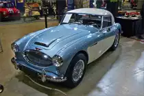 Austin Healey 3000 BT 7 MK II, 6 Zyl, 2912 ccm, 148 CV, max 194 km/h, 4 Gang Manuelles Schaltgetriebe, gesehen beim Autojumble in Luxemburg. 03.2020