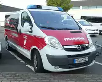 =Opel Vivaro als MTW der Feuerwehr HACHBORN steht in Hünfeld anl. der Hessischen Feuerwehrleistungsübung 2019, 09-2019