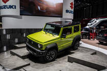 Suzuki Jimny Mk4 ausgestellt auf dem Autosalon Genf, 2019.